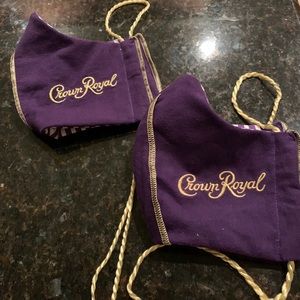 PPE Face Mask Crown Royal Fleece & Ties